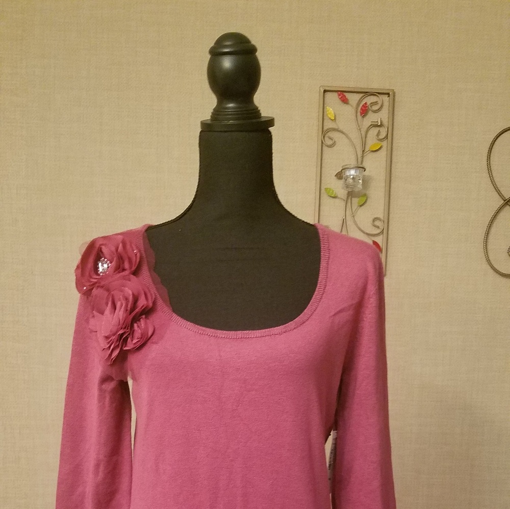 Bisou Bisou Long Sleeve Sweater Dress Large